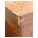 Cabinet - Vintage Dark Wooden Style Single Door & Pull-Out Drawer