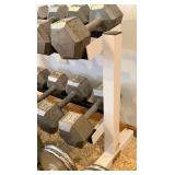 Hex Dumbbell Set with Rack - 10, 15, 20, 25, 30, 35, 75 & 85 lb