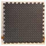 Interlocking Foam Floor Tiles - Diamond Pattern, 26 Tiles & 19 Edge Strips