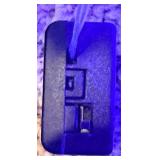 Antique-Style Metal Lantern on Iron Stand & Blue LED Beads Bulbs Inside