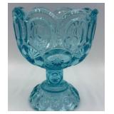 Moon & Stars AVON Breath Fresh Mouthwash Glass Decanter Bottles & Turquoise Compote Set