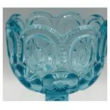 Moon & Stars AVON Breath Fresh Mouthwash Glass Decanter Bottles & Turquoise Compote Set