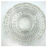 Vintage Fenton Hobnail Blue Glass Vase & Clear Glass Items- 4 Piece Set