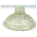 Vintage Fenton Hobnail Blue Glass Vase & Clear Glass Items- 4 Piece Set