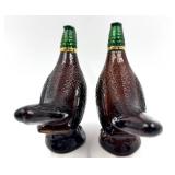 Avon Leather Aftershave Pheasant Decanters (Lot of 4) 5 FL OZ