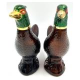 Avon Leather Aftershave Pheasant Decanters (Lot of 4) 5 FL OZ