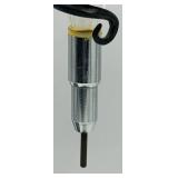 Handmade in Austria - Dual Grapevine Etched Glass Decantors with Leaf Motif Iron Stand