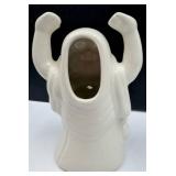 White Ceramic Asian Inspired Tiki Mugs Set - Elephants, Panda & Laughing Buddha (Lot of 6)