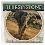 Animal Spirits Safari Decor Set: Elephant Relief Frame, Giraffe Pillar Candle, ECHO Silk Giraffe Jungle Scarf & Elephant Coasters