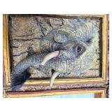 Animal Spirits Safari Decor Set: Elephant Relief Frame, Giraffe Pillar Candle, ECHO Silk Giraffe Jungle Scarf & Elephant Coasters