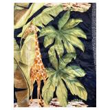 Animal Spirits Safari Decor Set: Elephant Relief Frame, Giraffe Pillar Candle, ECHO Silk Giraffe Jungle Scarf & Elephant Coasters