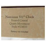 Fifth Avenue Crystal Narcissus 5 1/2 Clock Frosted Crystal Quartz Movement Style #324833 - Lamp & Gorgeous Designs China Blue Vase