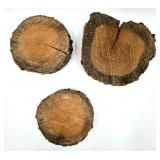 Artificial Floral Arrangement in Bark-Textured Planter with Moss & Log Slices & Faux Miniature Trees