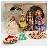 4 Vintage Story Book Fashion Dolls Featuring Bridal Series Bride Doll and Doll Clothes