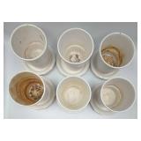 1-800 Flowers White Dimpled Pitcher, 6 Small Ceramic Pots with Saucers and 6 Self-Watering Planters