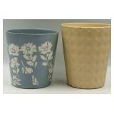 Assorted Ceramic/Clay Vases & Planters - Delft Blue & White, Teal Glaze, Yellow, Terracotta