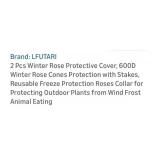 LFUTARI 2-Pack Winter Rose Protective Covers 600D with Stakes - Frost & Wind Protection