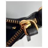 Marc Jacobs Black Pebbled Leather Crossbody Bag & Gold Hardware