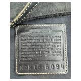 Coach Signature Canvas Tote Beige with Pink Stripe & Coach Black Wristlet