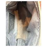 Coach Signature Canvas Tote Beige with Pink Stripe & Coach Black Wristlet