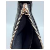 Coach Signature Canvas Tote Beige with Pink Stripe & Coach Black Wristlet