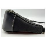 Coach Signature Canvas Tote Beige with Pink Stripe & Coach Black Wristlet