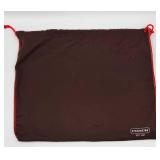 Coach Pebbled Leather Crossbody Bag - Dark Brown, Double Zip, Gold Hardware