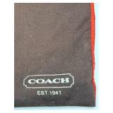 Coach Pebbled Leather Crossbody Bag - Dark Brown, Double Zip, Gold Hardware