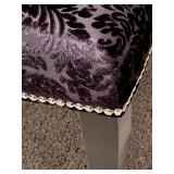 At Home Furniture Black Damask Upholstered Armchair