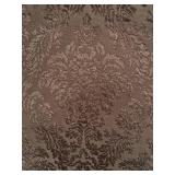 At Home Furniture Black Damask Upholstered Armchair