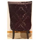 At Home Furniture Black Damask Upholstered Armchair