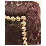 At Home Furniture Black Damask Upholstered Armchair