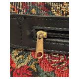 3 Piece Protocol Floral Travel Cases - Floral Tapestry, Leather Trim & Wheels