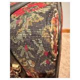 3 Piece Protocol Floral Travel Cases - Floral Tapestry, Leather Trim & Wheels