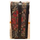 3 Piece Protocol Floral Travel Cases - Floral Tapestry, Leather Trim & Wheels