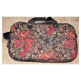3 Piece Protocol Floral Travel Cases - Floral Tapestry, Leather Trim & Wheels