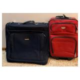 Protege 2-Piece Soft-Side Luggage Set - Red & Black with 4-Wheel Spinners