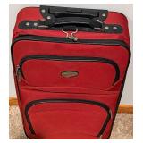 Protege 2-Piece Soft-Side Luggage Set - Red & Black with 4-Wheel Spinners