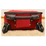 Protege 2-Piece Soft-Side Luggage Set - Red & Black with 4-Wheel Spinners