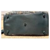 Atlantic Floral Tapestry Handbag with Teal Leather Trim & Crossbody Strap