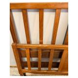 Vintage Style Full Size Bed Frame - Wooden with Carved Center Panels