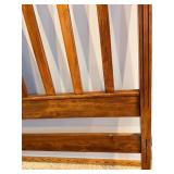 Vintage Style Full Size Bed Frame - Wooden with Carved Center Panels