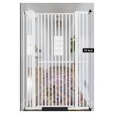 White Large Adjustable Baby/Pet Doorway Gate w/ Extensions