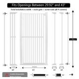 White Large Adjustable Baby/Pet Doorway Gate w/ Extensions