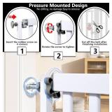 White Large Adjustable Baby/Pet Doorway Gate w/ Extensions