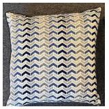 Chevron Pattern Throw Pillows - 2-Pack - Gray & Navy Zigzag