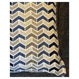 Chevron Pattern Throw Pillows - 2-Pack - Gray & Navy Zigzag