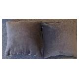 Chevron Pattern Throw Pillows - 2-Pack - Gray & Navy Zigzag