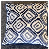 Throw Pillows - Blue Geometric Pattern (Lot of 2)