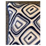 Throw Pillows - Blue Geometric Pattern (Lot of 2)